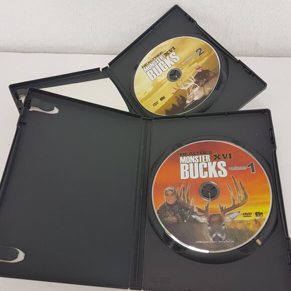 Set of 2 Hunting DVDs Realtree Monster Bucks XVI Volumes 1 & 2 - Picture 2 of 4